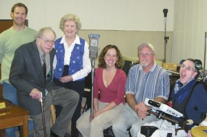 It's a wrap!  Jordan's crew poses with Ralph and Earlene Epperson after the historic interview.